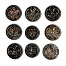 Austria, 1800s, 1 & 2 Heller, 9 pcs. All Different (8-19-20)