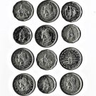 Argentina (Republic), 1, 5, 10 Pesos, 1950s-1960s 12 pcs. All Different (8-19-21)
