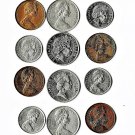 Australia, 2, 5, 10 Cents, 12 pcs. All Different (9-19-21)