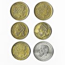 Greece, 50 & 100 Drachmes, 1990s-2,000, 6 Different (8-22-21)