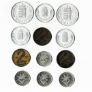 Hungary 1 & 2 Pengo, 2 Forint 1940s-2000s, 12 pcs All Different (8-25-21)