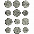 Belgium 1920s 50 Cent. & 1 Francs French & Dutch, 12 All Different (8-30-21)