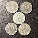 Germany Nazi Third Reich 1941 5 Different Mints 5 Reichspfennig,5 pcs,