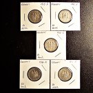 Germany Nazi Third Reich 50 1930s-40s 50 Reichspfennig. 5 different pcs.