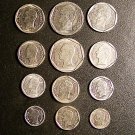 Venezuela 1990s-2000s Mixed 10, 20, 50, 100, 500 Bolivares 12 pcs, All Diff.