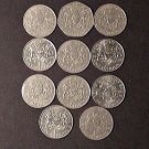 Kenya, 1 Shilling (10 pcs), 5 Shilling (1 pc.) 1960s-1980s, all Diff. (12-1-21)