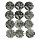 Aruba 5 Cents, 12 pcs. All Different (12-04-21)
