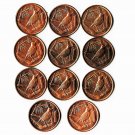 Cayman Islands 1 Cents, 1970s-2000s 11 pcs. All Different (12-04-21)