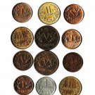 Columbia 1, 2, 5 Centavos 1943, 1950s-1960s 12 diff. Pcs. (12-10-21)