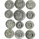 Ecuador Denomination Mix 1959, '60s, '70s, 12 pcs. 11 diff.  (12-11-21)