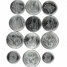 Brazil (Reform) 10, 20, 50, 200, 500 Cruzeiros 1980s 12 diff. pcs  (12-15-21)
