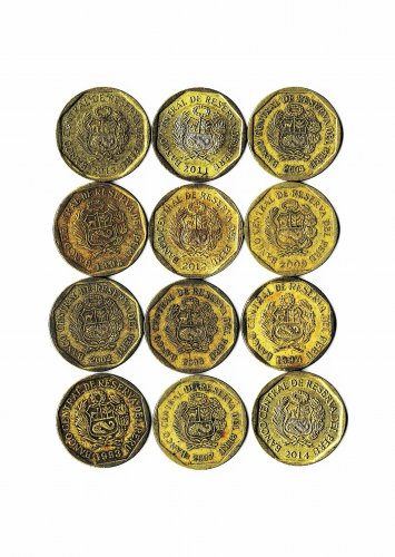 Peru 10 Centimos 1990s, 2000s 12 diff. pcs (12-20-21)