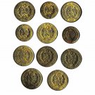 Peru 5 & 10 Centimos. 1/2 Sol. 1960s, 1970s 12 diff. pcs (12-20-21)