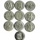 Panama 1 Pesos, 1966, '70s,' 80s, 2000s, 10 pcs. 9 diff. (12-23-21)