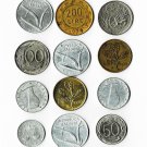 Italy Lires Mix 1950s, 1967, '70s, '90s, 12 diff. pcs. (12-29-21)