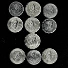 Mexico 20 Centavos (1970s-'81  & 10 Pesos ('80s) Mix, 1960s-1980 10 Pcs. All Diff., Circ. (5-26-22)