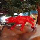 MPC (1962 mold*) Dire Wolf, Red Prehistoric Mammal