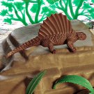 Marx Type II (1955*) Dimetrodon Reptile Dinosaur  Chocolate Brown
