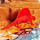 MPC (1962 mold*) Dimetrodon (Mold #21) Reptile, Dinosaur Series, Light Red RECAST
