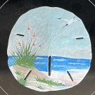 Sand dollar art beach scene hand painted