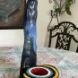 Hand painted cypress knee candle holder