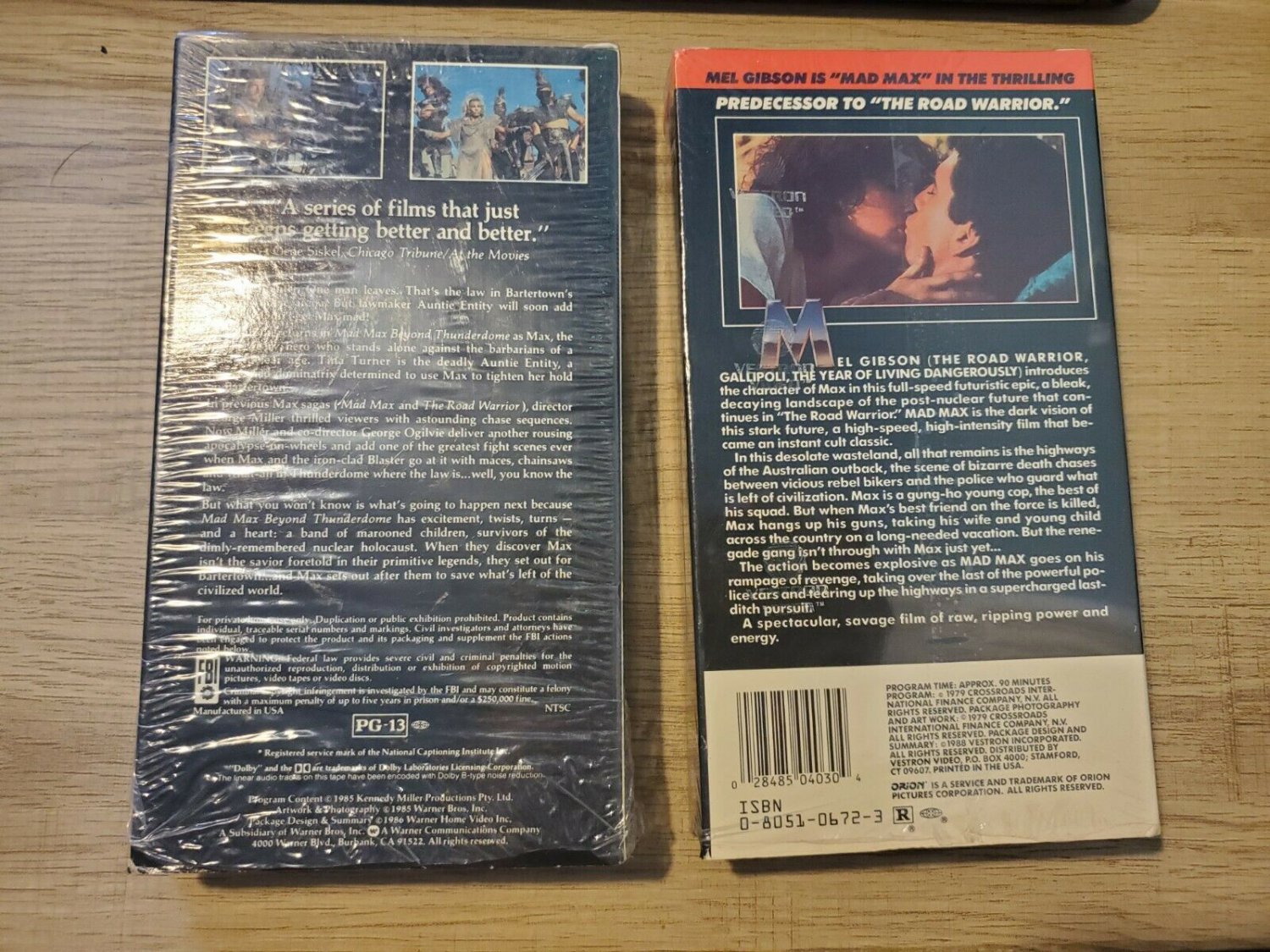 Mad Max + Beyond Thunderdome VHS