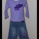 sale Lipstik Purple Top Jeans set 2T