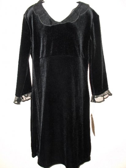 New K.C. Parker by Hartstrings Black Velour Dress Girls size 12 ...