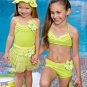 New Kate Mack Lime Green ruffle cover-up size girls S