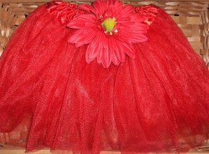 Elegance Red Daisy tutu