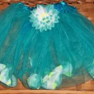 Turquoise Blue Flower Filled Tutu
