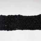 Black 1.5 inch Crochet Headband