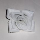 White Rose Flower Hair Clip