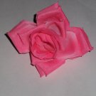 Pink Rose Flower Hair Clip