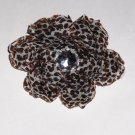 Leopard Peony Hair flower clip