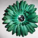 Green 4 inch gerbera daisy hairclip