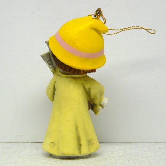 Vintage Bradford Novelty Christmas Ornament Girl Playing Bagpipes 1980s