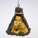 Bear woodland Christmas ornament camping teepee rustic