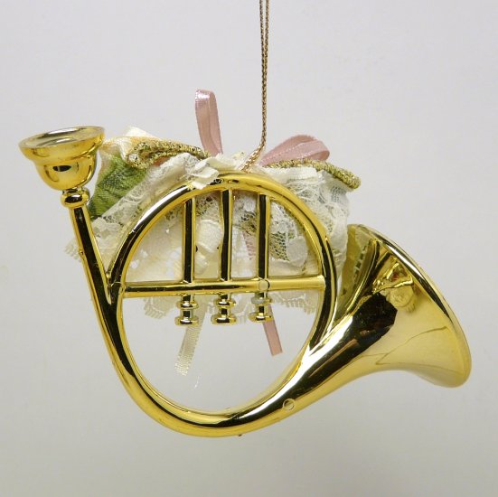 French Horn Christmas Decoration 