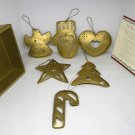 Set of 6 Christmas Ornaments The Reason for the Season goldtone Set of 6 Christmas Ornaments The Reason for the Season goldtone