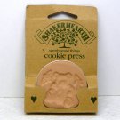 Wilton Shaker Hearth cookie press Teddy bear original package 1996 white top