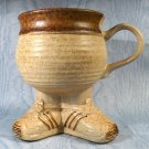 Vintage Pottery Craft USA Whimsical Mug Athlete Sneakers Cup Pencil Holder gag gift