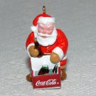 Hallmark Coca Cola Miniature Keepsake Christmas Ornament Collector's Club Cool Santa 1993 KOCC