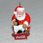 Hallmark Coca Cola Miniature Keepsake Christmas Ornament Collector's Club Cool Santa 1993 KOCC