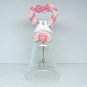 Avon crystal bell 1992 valentine heart doves pink flowers