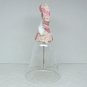 Avon crystal bell 1992 valentine heart doves pink flowers