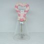 Avon crystal bell 1992 valentine heart doves pink flowers