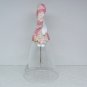 Avon crystal bell 1992 valentine heart doves pink flowers