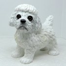 Vintage Enesco Kathy Wise Purebred Pets white Poodle Puppy 1985