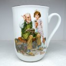 Vintage Norman Rockwell Museum cup mug The Cobbler 1982 made in Japan